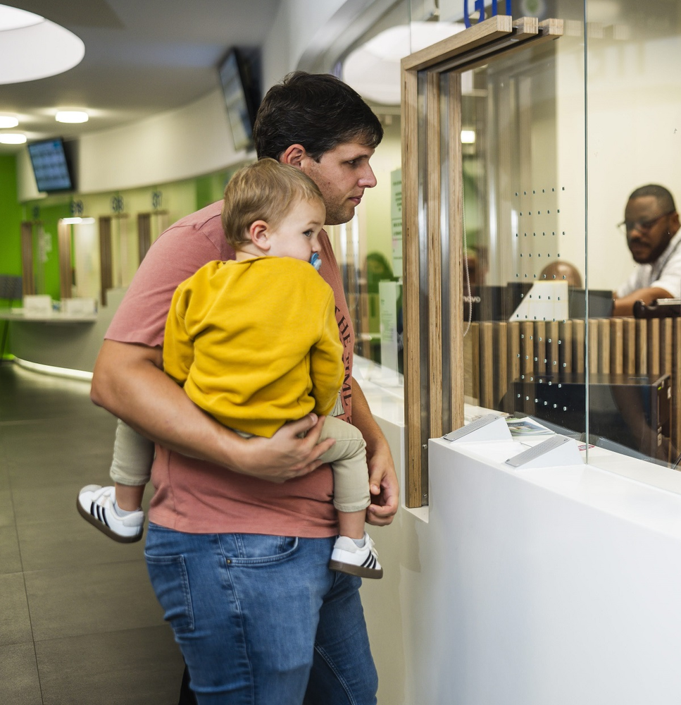 Patient et son enfant à l'hôpital de la Citadelle