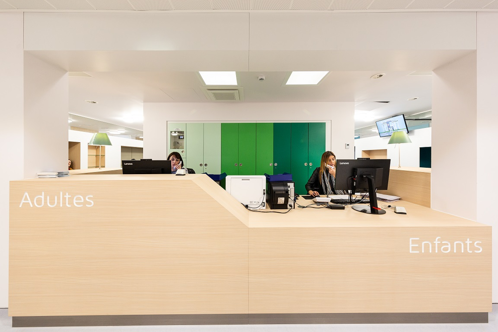 Accueil du service de dentisterie de l'hôpital de la Citadelle, sur le site du Laveu