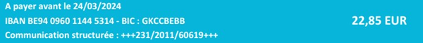Facturation  - Communication structurée